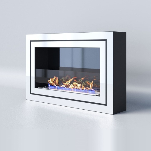 Биокамин "Русский огонь" Стенли 800N настенный (высота 500мм.) с защитным и декоративным стеклом