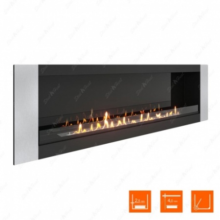 Биокамин SteelHeat LONG-V 1800 стекло + стемалит по цене 82 900 руб.