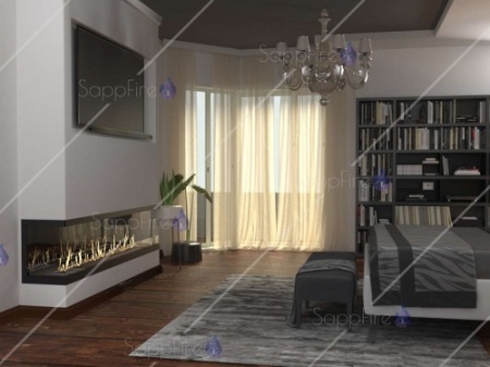 Встраиваемый торцевой очаг 1200 SappFire по цене 56 400 руб.