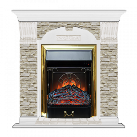 Арочный Грот однотонный (белый)+Majestic Brass Арочный Грот однотонный (белый)+Majestic Brass