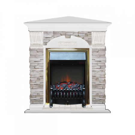 Арочный Мисхор угловой (белый)+Fobos Brass