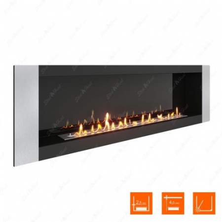 Биокамин SteelHeat LONG-V 1800 стемалит по цене 72 900 руб.