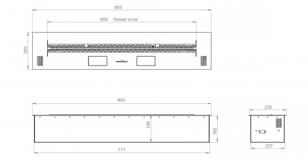 Автоматический биокамин 800 Standart Автоматический биокамин 800 Standart по цене 180 420 руб.
