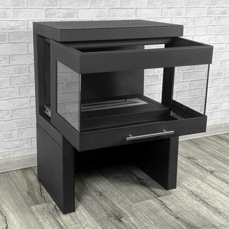 Напольный биокамин SteelHeat FAMILY черный по цене 142 000 руб.