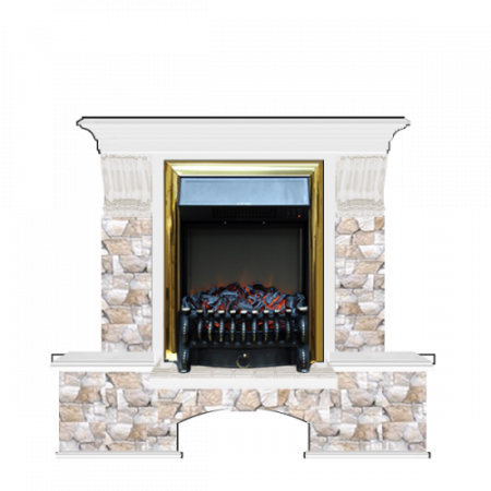 Бостон К Арбат (белый)+Fobos Brass