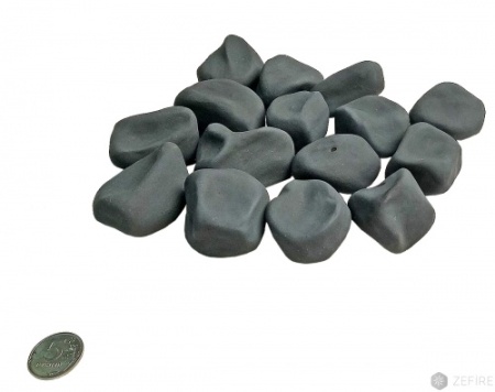 Декоративные керамические камни черные матовые 14 шт по цене 4 400 руб.
